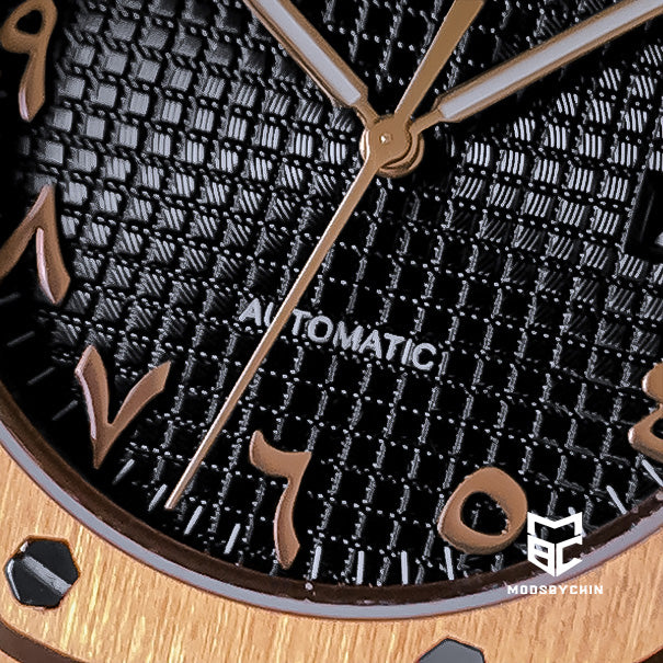 Royal Oak Everrose Gold & Black (Arabic)