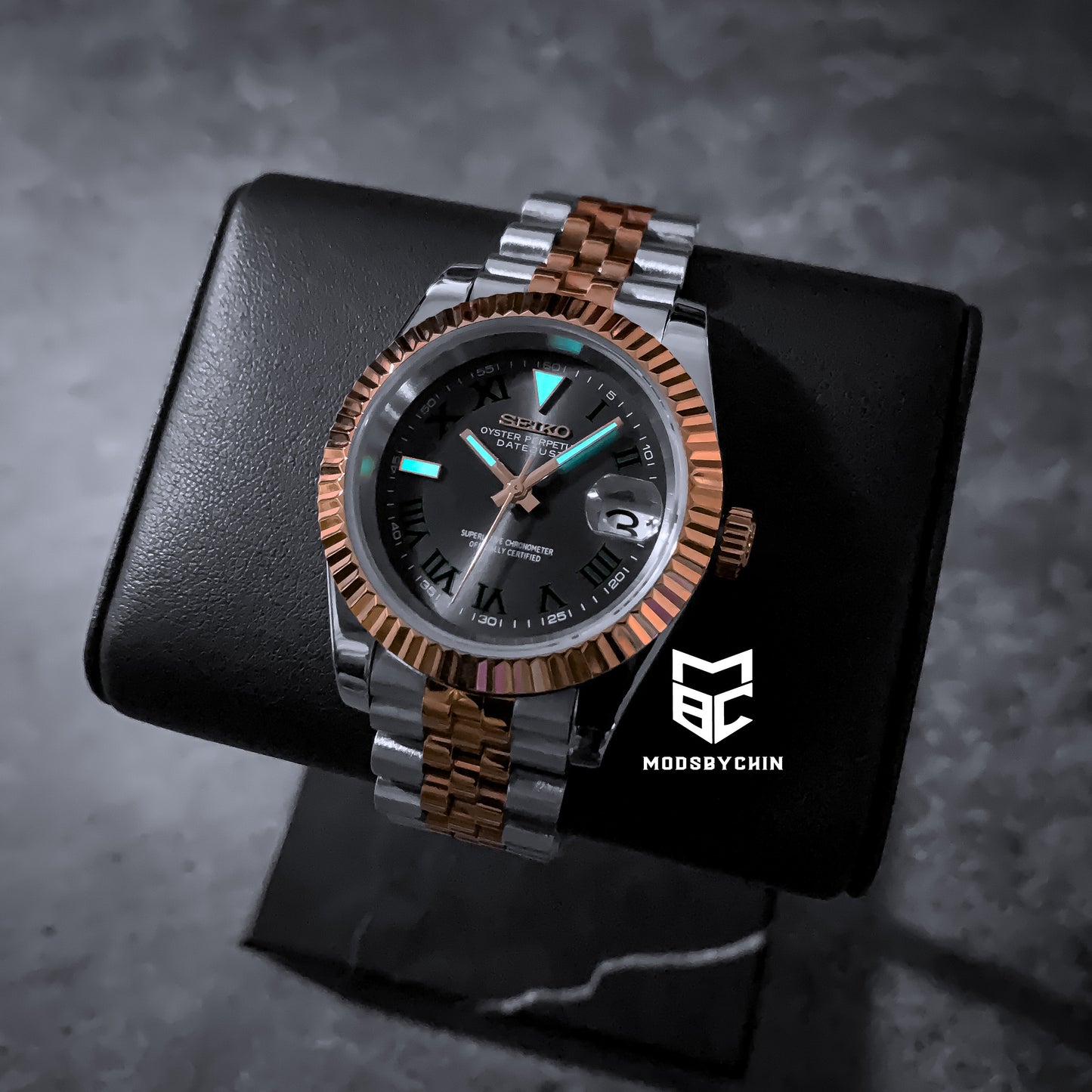 Oyster Perpetual Datejust Wimbledon Evrrose Gold & Silver