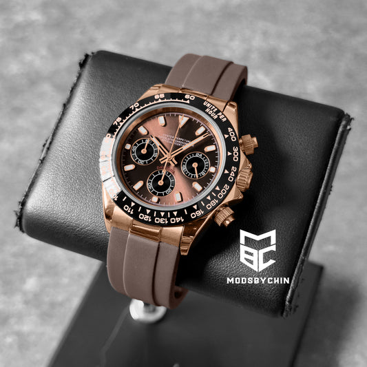 Daytona Chocolate Brown & Rose Gold