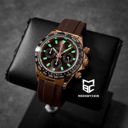 Daytona Chocolate Brown & Rose Gold
