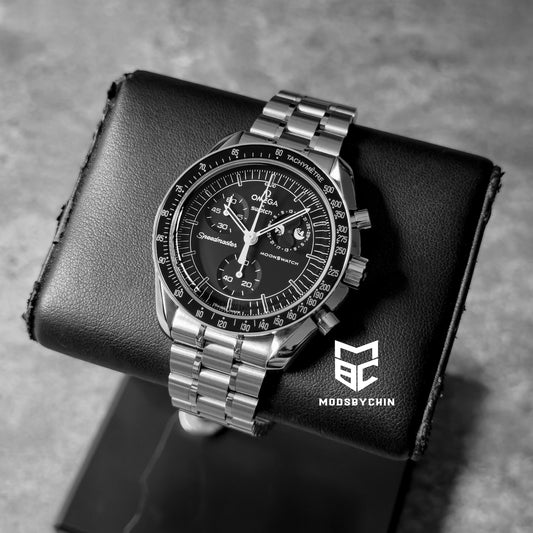 [Original] Omega X Swatch Metal Case Mod (Snoopy Black)