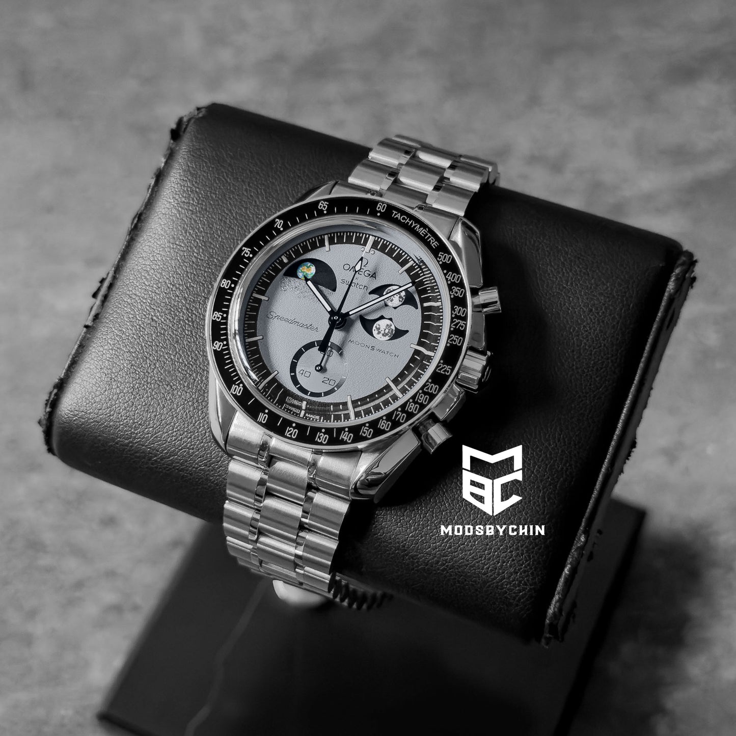 [Original] Omega X Swatch Metal Case Mod (Earthphase)