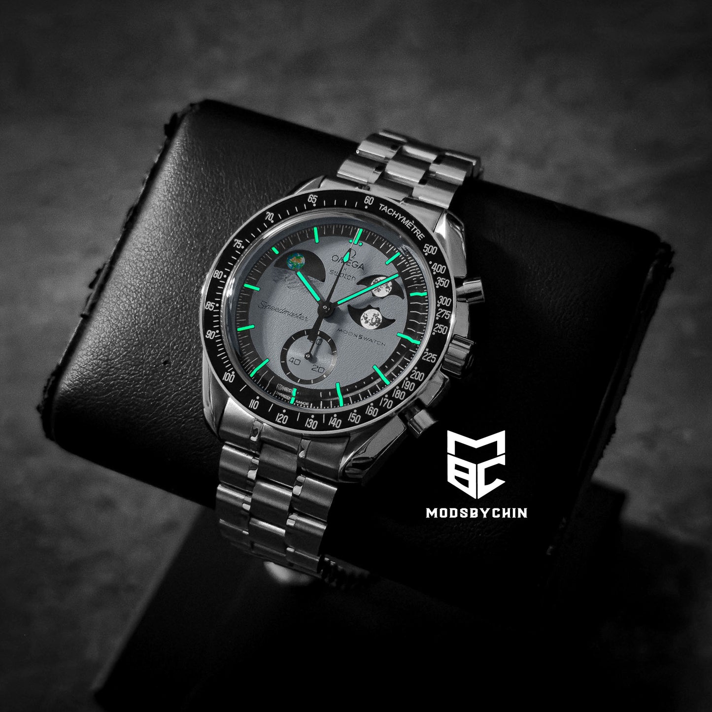 [Original] Omega X Swatch Metal Case Mod (Earthphase)