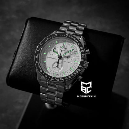 [Original] Omega X Swatch Metal Case Mod (Snoopy White)