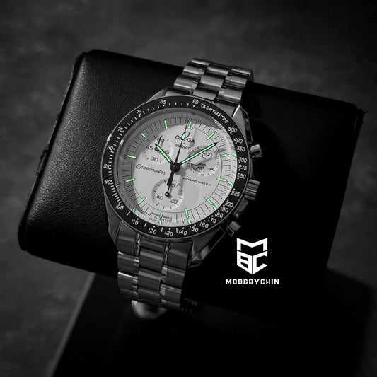 [Original] Omega X Swatch Metal Case Mod (Snoopy White)