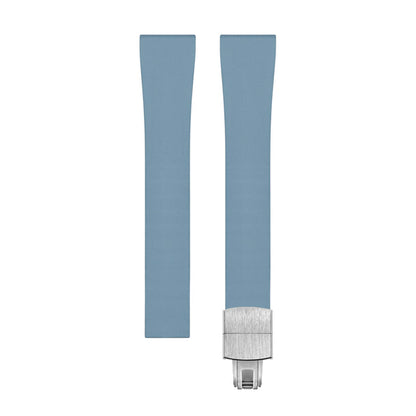 Cut-to-Size CTS FKM Rubber Watch Strap with Deployant Clasp