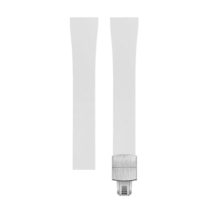 Cut-to-Size CTS FKM Rubber Watch Strap with Deployant Clasp