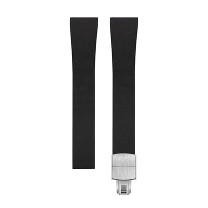Cut-to-Size CTS FKM Rubber Watch Strap with Deployant Clasp