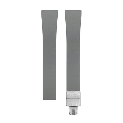 Cut-to-Size CTS FKM Rubber Watch Strap with Deployant Clasp
