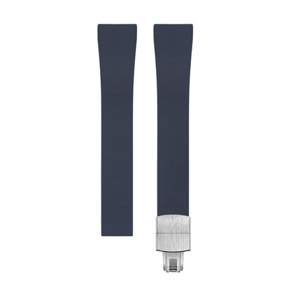 Cut-to-Size CTS FKM Rubber Watch Strap with Deployant Clasp