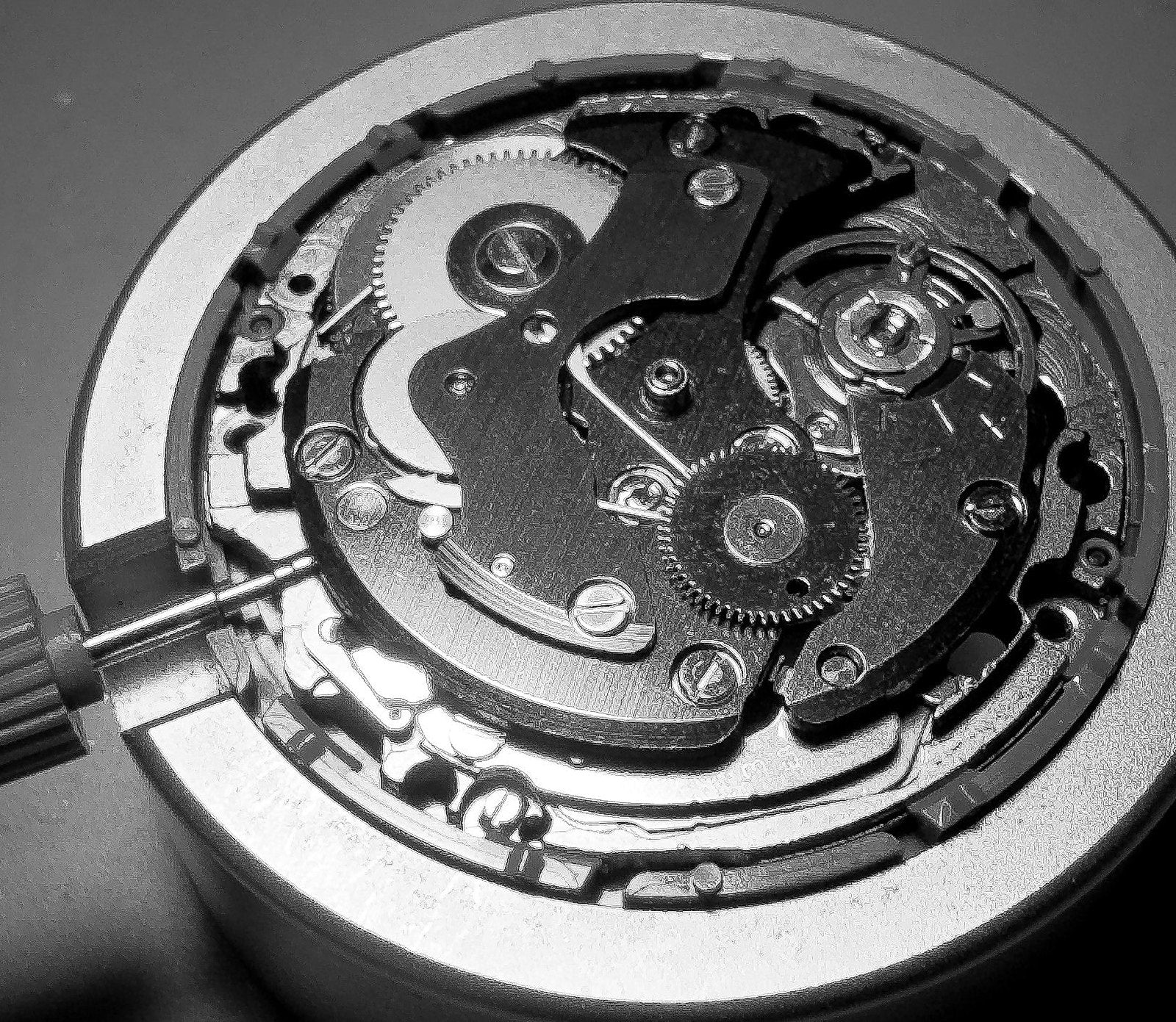 Seiko automatic movement on the bench